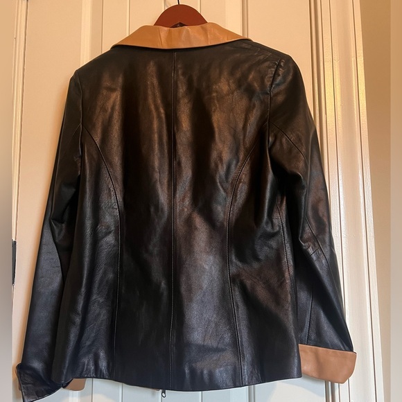 Vera‎ Pelle Vintage Italian Leather Jacket Women’s Size Medium - Picture 5 of 11
